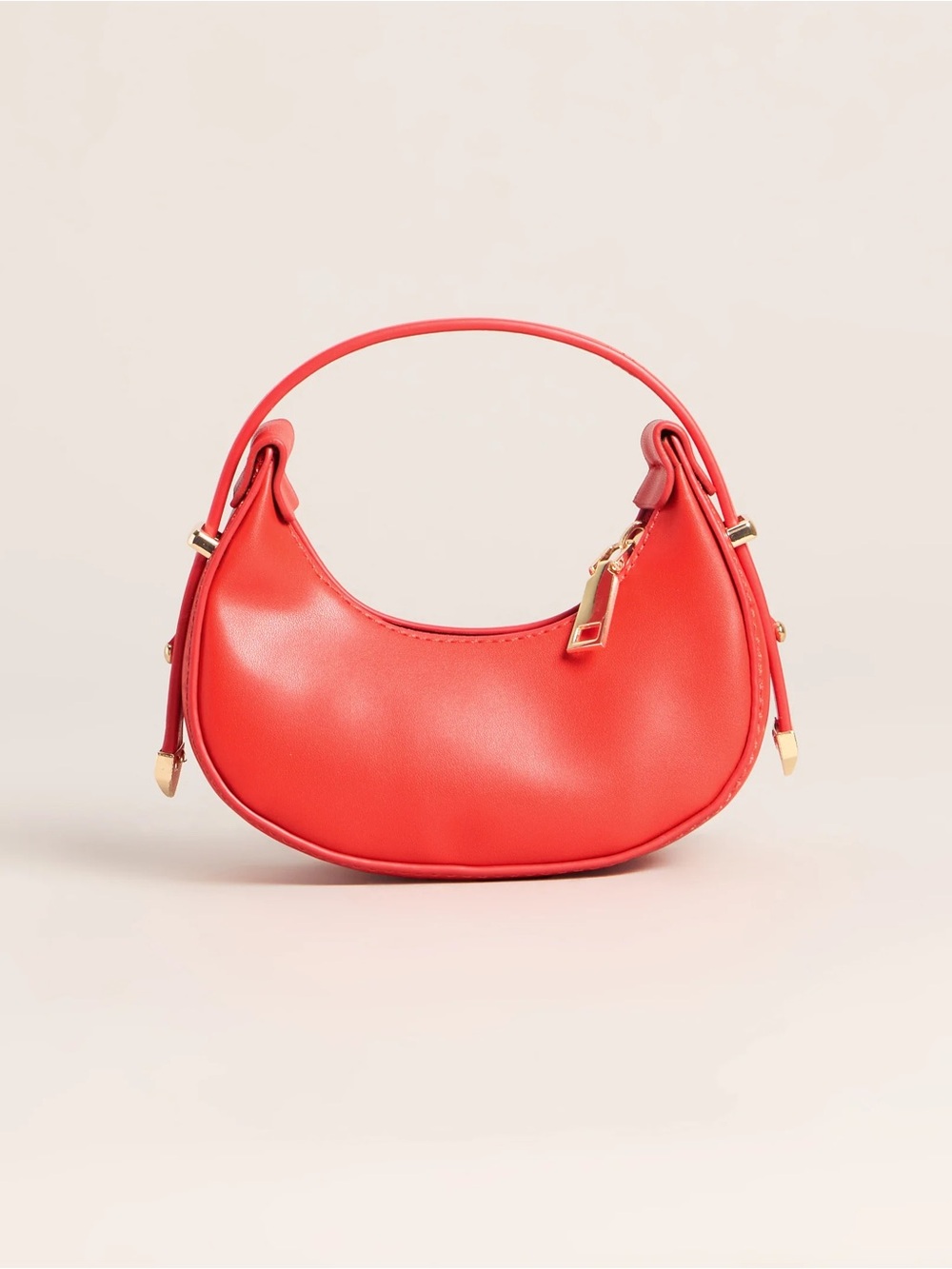 Windsor Tiny Icon Faux Leather Mini Bag in Red Orange